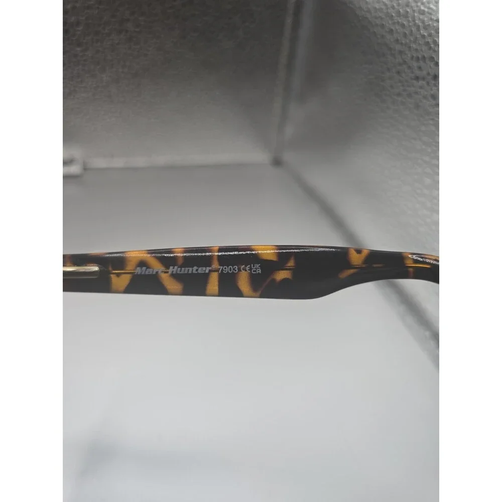 Marc Hunter Women's Sunglasses Shiny Black BrownTortoise Gradient 7903 Free Case
